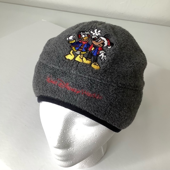 Vintage Walt Disney World Kids training beanie fleece hat / cap SZ OS unisex EUC - Picture 10 of 13